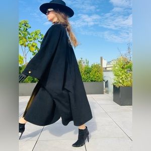 SCHNEIDER Luxury European Wool Black Theater Coat